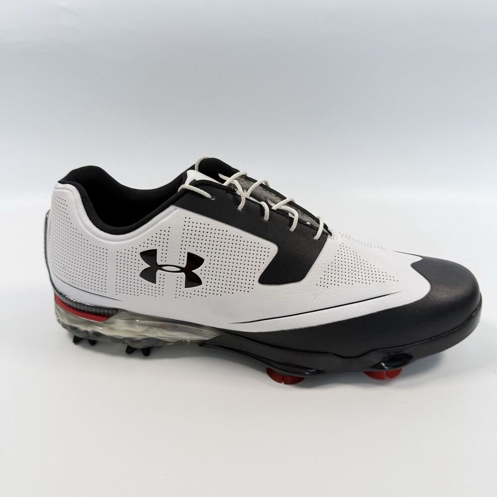Under Armour Tour Tips Spieth Men's Spiked Golf Shoes White/Black Size 11.5